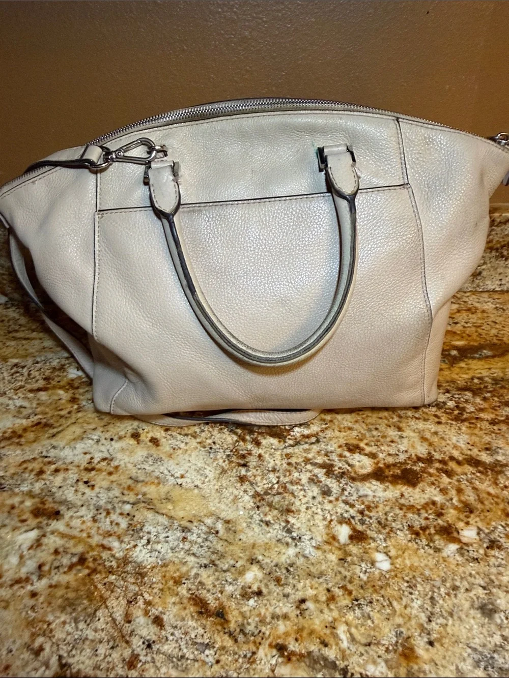 Michael Kors Blush Pink Leather Satchel with Detachable Strap